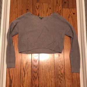 Cropped knit sweater